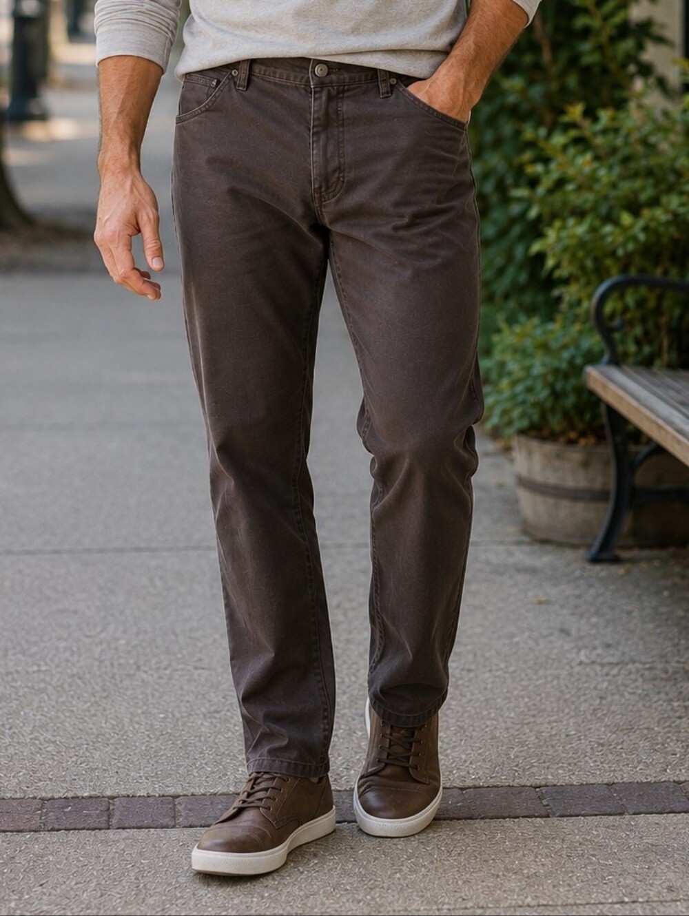 Dockers Men's Brown Chino Pants 38x30 Straight Fit Business Casual